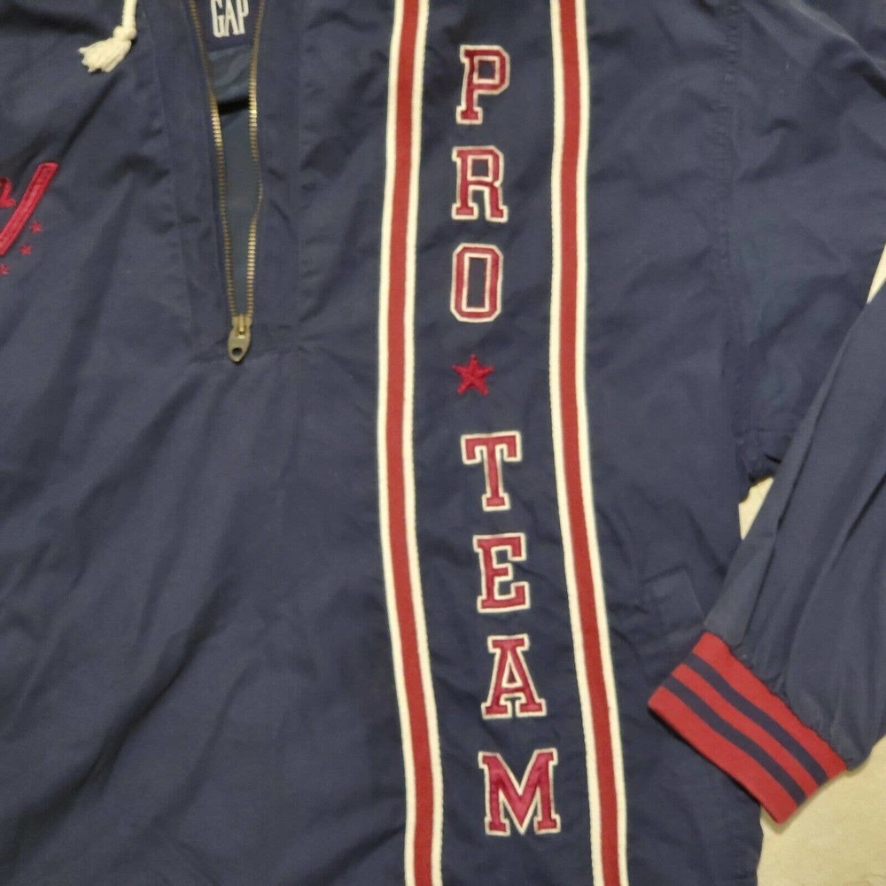 VTG 90s Gap Mens Pro Team 6-2‎ 1/4 Zip Pullover Hooded Jacket Size XL - Picture 2 of 11